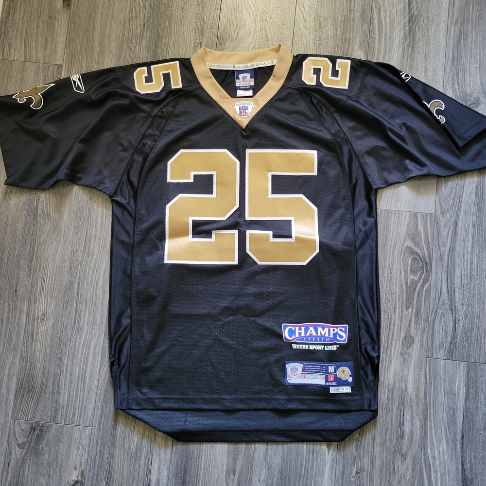 Reebok Black and Gold NFL Jersey New Orleans  Saints Reggie Bush